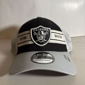 New Era 39Thirty Las Vegas Raiders NFL Mesh Back Hat NEW - M / L‎
